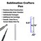 Makerflo 72 Pieces Craftable Sublimation Pens and Blanks | Black Ink Gel Pens for Crafting Projects - Epoxy, Vinyl, and Hydro-Dipping DIY Projects - Not Suitable for Sublimation